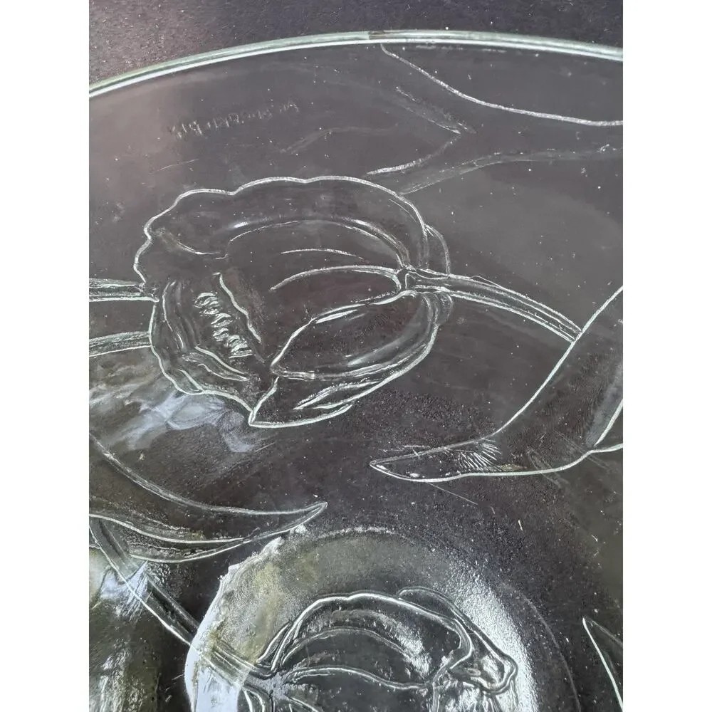 2 Vintage 1980’s Bali Le Clear Glass 10” Vegetable Serving Bowls -10/25/24